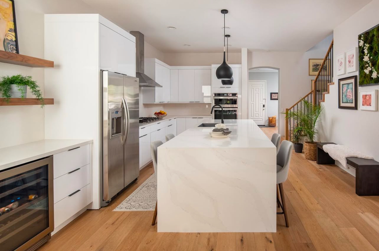 Toro - Kitchen Build with waterfall island